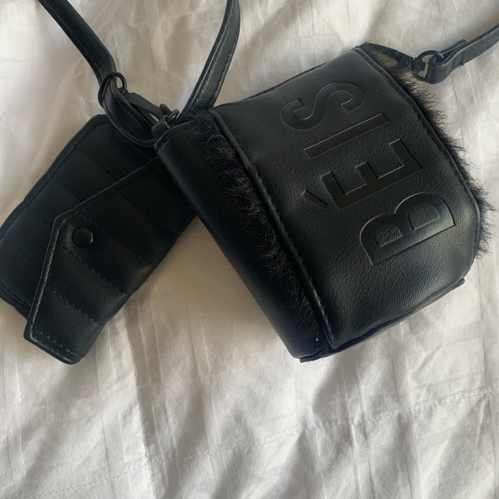 BEIS Black Mini Bag Sleek Structured Design- Cup Holder Bag